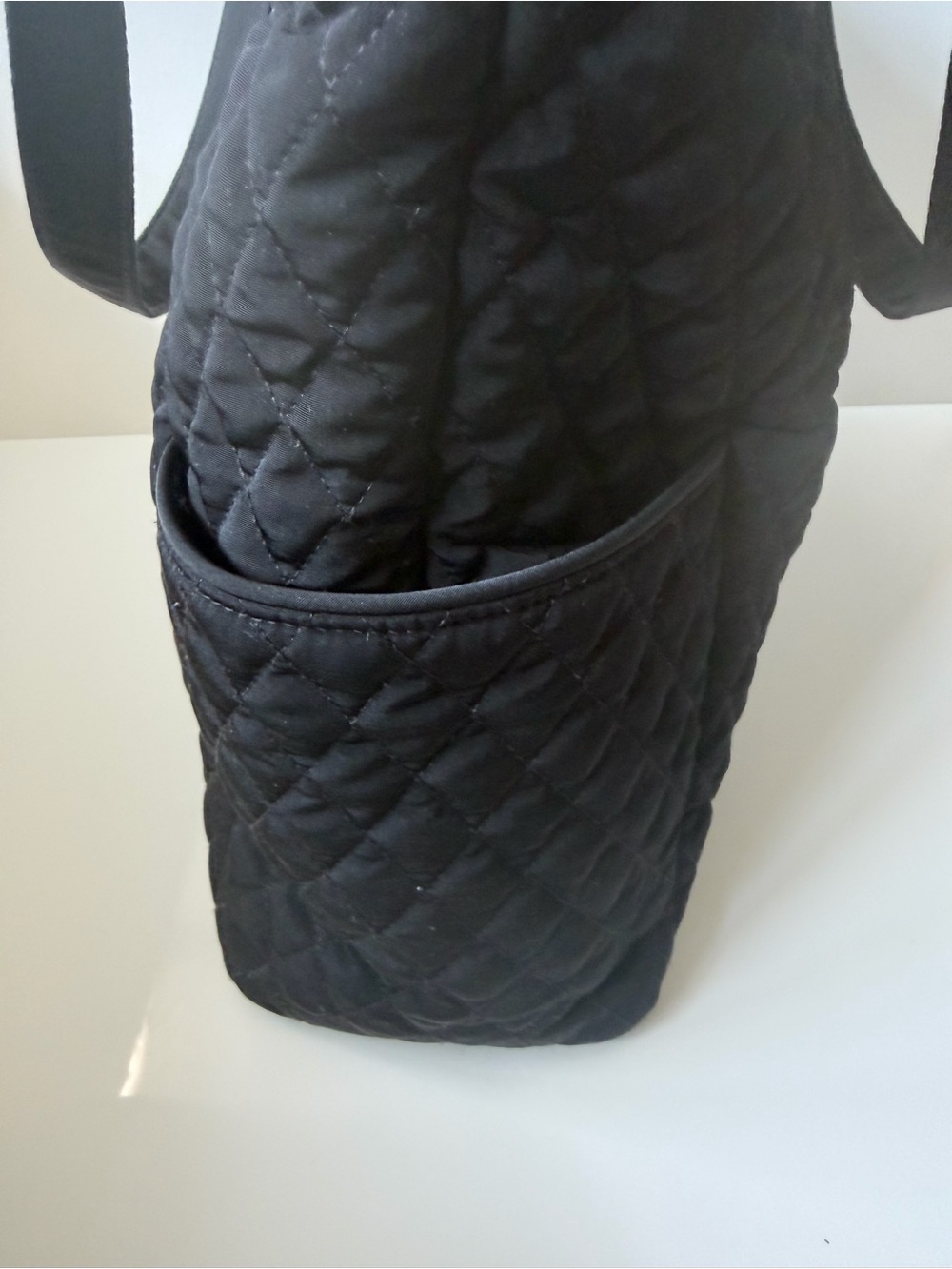 Vera Bradley Black Quilted Tote Shoulder Bag - Picture 3 of 6